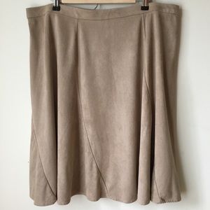 CJ Banks Taupe Circle Skirt